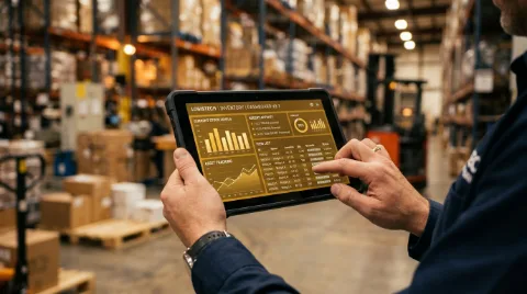 Hands holding digital inventory